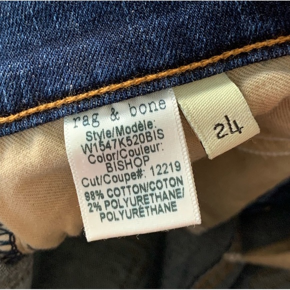 Rag & Bone Stiletto Boot Raw Hem Ankle Jeans in bishop - Picture 8 of 11